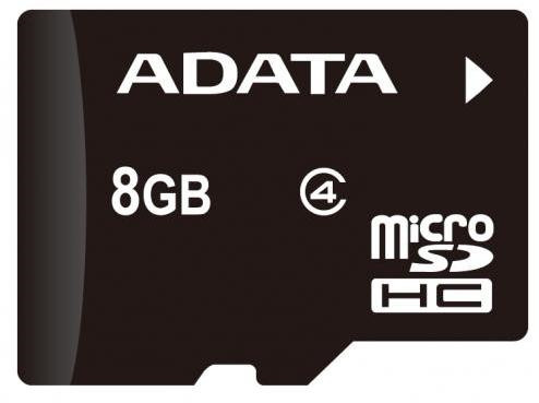 ADATA Memoriakártya MicroSDHC 8GB CL4 AUSDH8GCL4-RA1 SD Card (NEW)