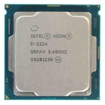   Intel Xeon 4Core E-2224 3.4GHz 4Threads maxTurbo 4.6GHz FCLGA1151 8MB Cache 8GT/s maxTDP 71W CPU SRFAV Processore