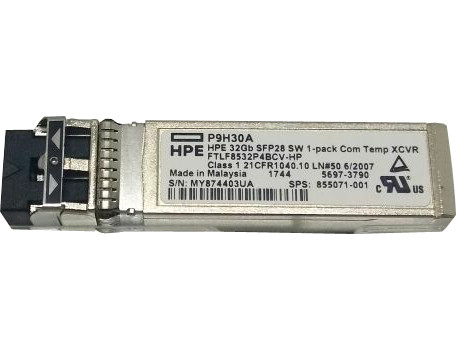 HPE 32Gb FC SFP28 SW XCVR Fibre Channel Multimode Optical Transceiver P9H30A 855071-001